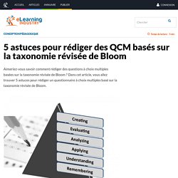 5 astuces pour rédiger des QCM basés sur la taxonomie révisée de Bloom - eLearning Industry