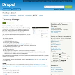Taxonomy Manager