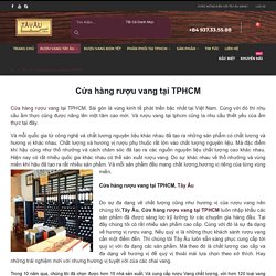 TÂY ÂU: Cửa hàng rượu vang tại TPHCM,cung cấp rượu vang chính hãng