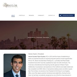 Taylor Equities Founded by Steven Taylor