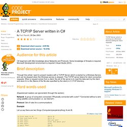 A TCP/IP Server written in C#