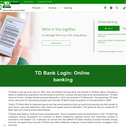 TD bank login