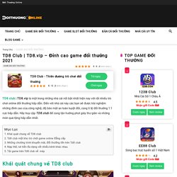 TD8.vip - Đỉnh cao game đổi thưởng 2021