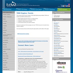 TDWI Chapters: Toronto