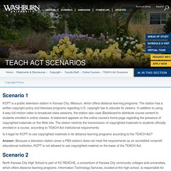 TEACH Act Scenarios