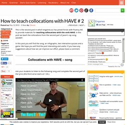 How to teach collocations with HAVE # 2