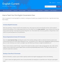 How to Teach Your First English Conversation Class - Tips for ESL/EFL