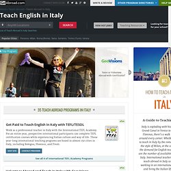 Teach English in Italy