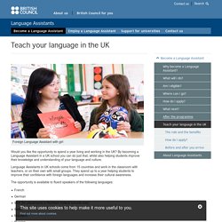 Teach your language in the UK