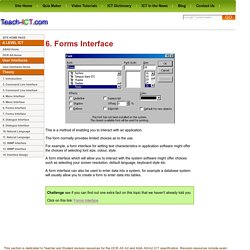 Teach-ICT AS Level ICT OCR exam board - user interface