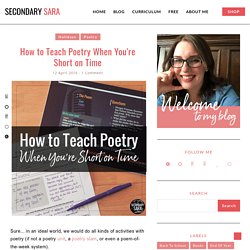 How to Teach Poetry When You're Short on Time