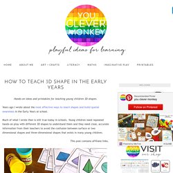 How To Teach 3D Shape in the Early Years