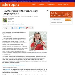 How to Teach with Technology: Language Arts