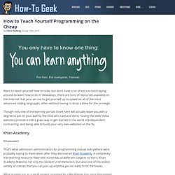 How to Teach Yourself Programming on the Cheap