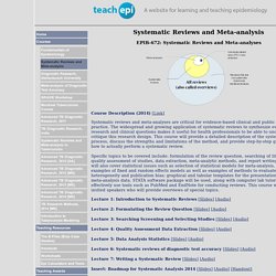 www.teachepi.org - A website resource for learning and teaching epidemiology