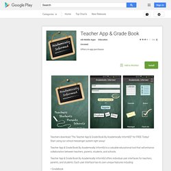 Teacher App & Grade Book - Android Apps on Google Play