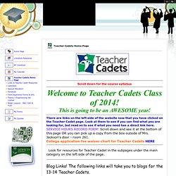 Teacher Cadets Home Page