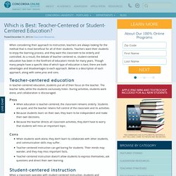 Teacher-Centered vs. Student-Centered Education
