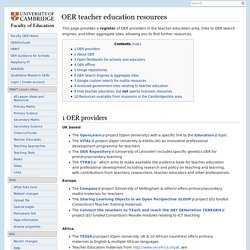 OER teacher education resources - ORBIT