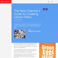 The New Teacher's Guide to Creating Lesson Plans