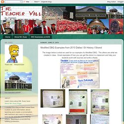 Teacher Wall: Modified DBQ Examples from 2010 Dallas I SI History I Strand