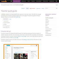 Teacher quick guide