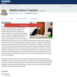 Middle School Teacher - Career Rankings, Salary, Reviews and Advice