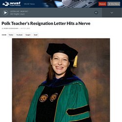 Polk Teacher's Resignation Letter Hits a Nerve