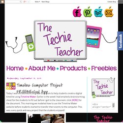 The Techie Teacher: Timeline Computer Project FREEBIE+Cool App