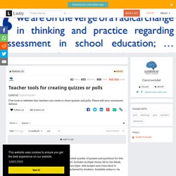 Teacher tools for creating quizzes or polls