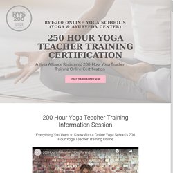 200 Hour Yoga Teacher Training & Certification RYT-200