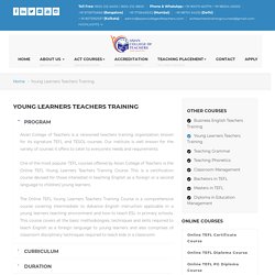 Teacher Training Course for Young Learners