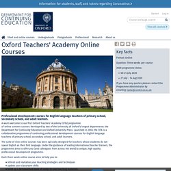 Oxford Teachers' Academy Online Courses