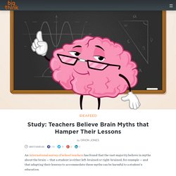 Study: Teachers Believe Brain Myths that Hamper Their Lessons