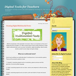 Digital Tools for Teachers: Creating Digital Multimodal Texts