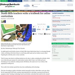 North Hills teachers write a textbook for online curriculum
