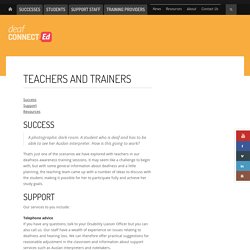 Teachers and Trainers - deafConnectEd