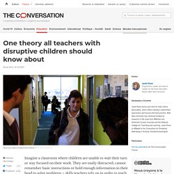 One theory all teachers with disruptive children should know about