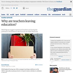 Why are teachers leaving education?