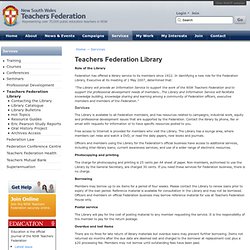 Teachers Federation Library