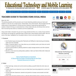 Teachers Guide to Teaching Using Social Media
