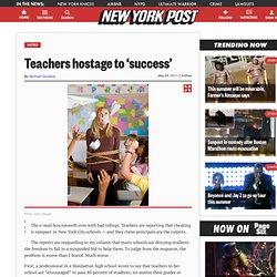 Teachers hostage to 'success'