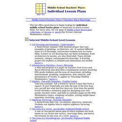 Middle School Teachers: Individual Lessons
