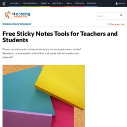 Free Sticky Notes Tools for Teachers and Students - eLearning Industry