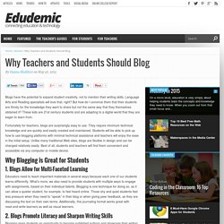 Why Teachers and Students Should Blog