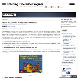 5 Read Aloud Books All Teachers Should Read « The Teaching Excellence Program