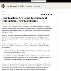 How Teachers Are Using Technology at Home and in Their Classrooms