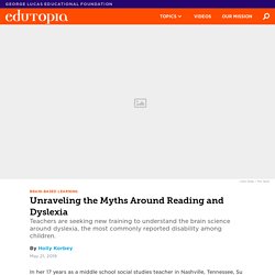 Teachers Seek to Unravel Myths Around Reading and Dyslexia
