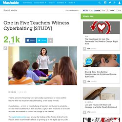 1 in 5 Teachers has Been Cyberbullied by Students