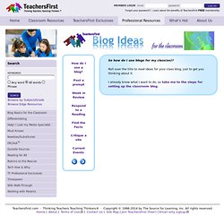 Blog Ideas for the Classroom